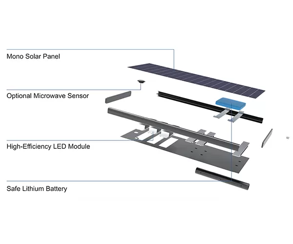 Ilaw sa kalye na solar na all-in-one plate